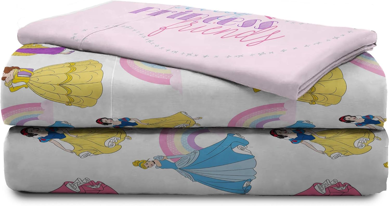 Uр Tо 40% оƒƒ Jay Franco Disney Princess Rainbow 6-Piece Twin Bedding Bundle- Includes Bed Set, Blanket