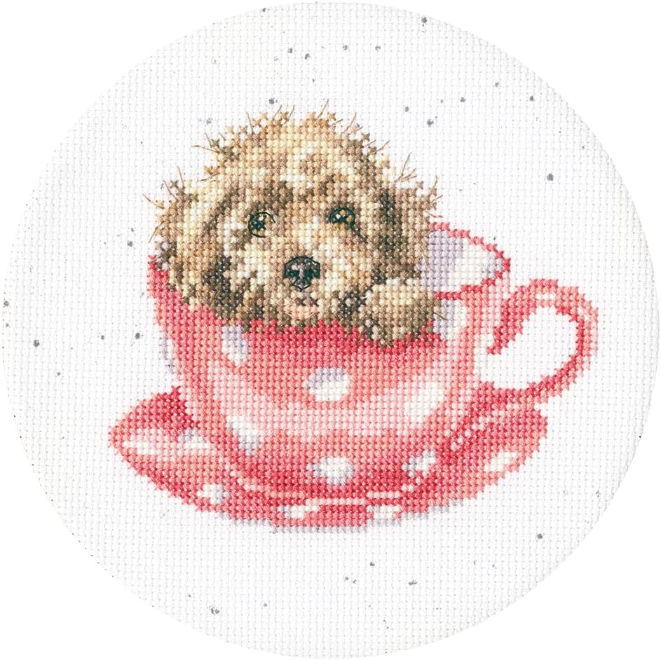 Bothy Threads Cross Stitch Kit - Teacup Pup (Hoop not Included)