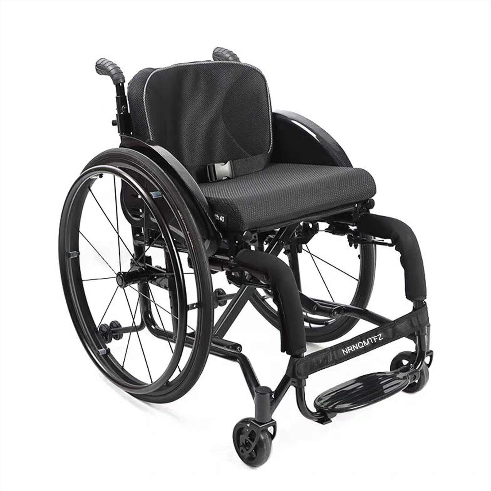 Sedia a Rotelle Sport all'Aria Aperta, Sedia a rotelle Pieghevole Super-Leggera da transito in Alluminio,semovente Manuale con poggiagambe oscillante,carico 100 kg(Seat Width 40cm/15.7in)