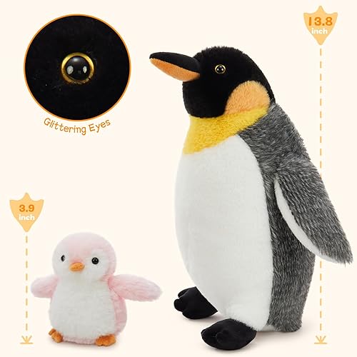 Vista 108 de Juego de 7 juguetes de peluche de dragón verde gigante de 21.7 pulgadas, animal de peluche con 4 bebés y 2 huevos, dinosaurios de peluche para niños