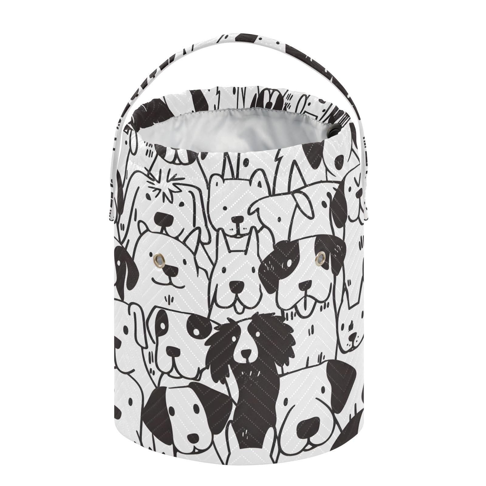 Yarn Storage Bag Small Crochet Bag Knitting Bag Organizer Doodle Dogs Line Art Yarn Bags for Crocheting Basket