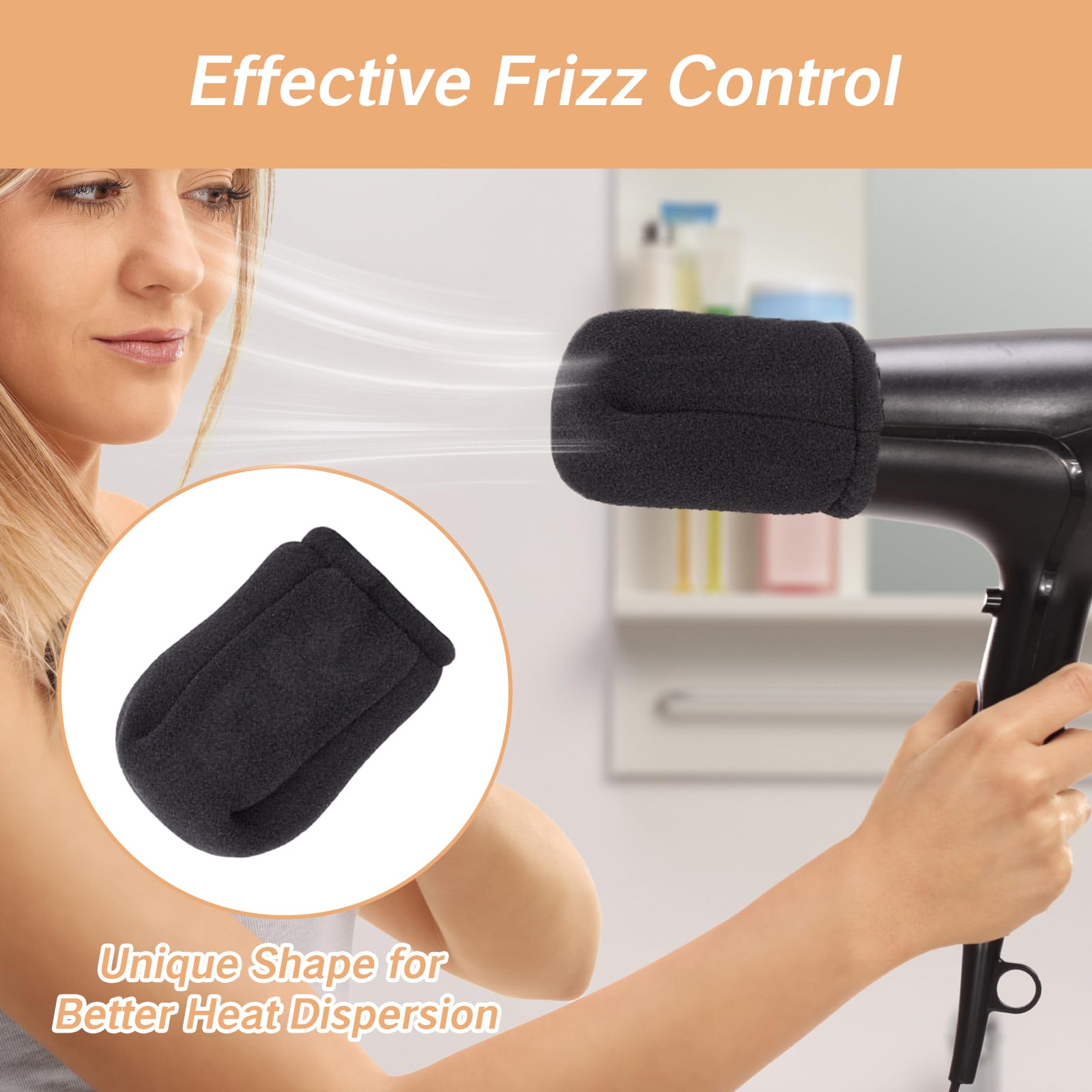 Difusor de calcetines calientes para secador de pelo, tapa difusora universal para secador de pelo rizado, accesorio de difusión, difusor de viaje para secadores de pelo, difusores de pelo 4