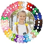 Oaoleer 40Pcs 3 Grosgrain Ribbon Alligator Clips, Barrettes & Hair Accessories for Baby Girls, Infants, Toddlers, Kids, Teens, Children (3 Inch, 40 Colors)