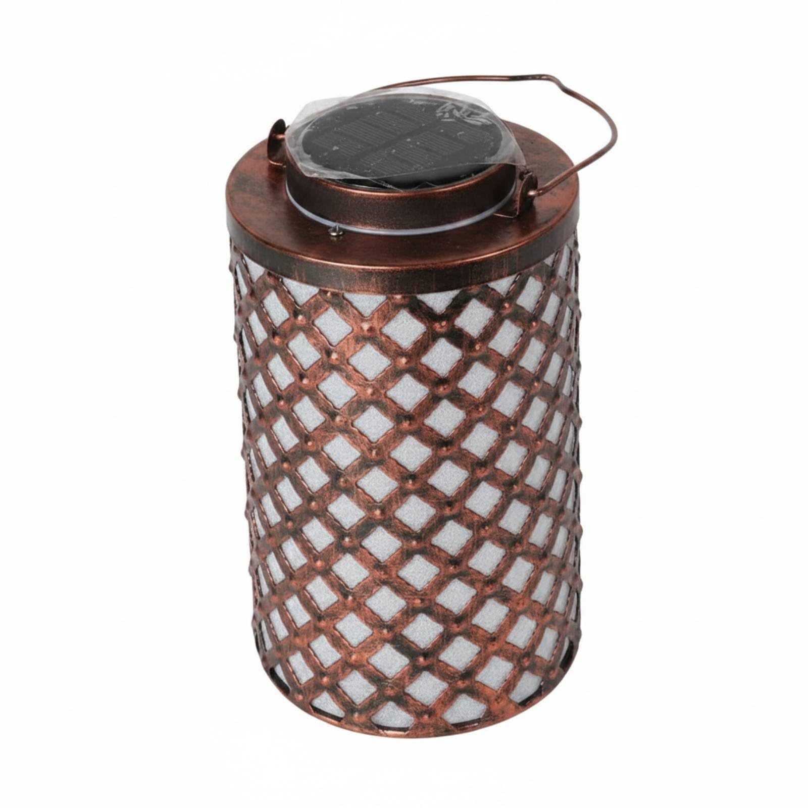Wrought Iron Hanging Lantern Hollow Projection Lamp Solar Shadow Casting Light for Garden, Patio, Yard, Pathway, Brown A5|Home & Garden | Yard Garden & Outdoor Living | Outdoor Lighting-image-9