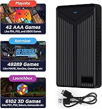 Emulator Console 4T Retro Game Console with built in 55,433 Games, Game Drive Video Game Console Preloaded with Playnite, Launchbox, Retrobat 3 Game System, HDD Hard Drive Plug and Play