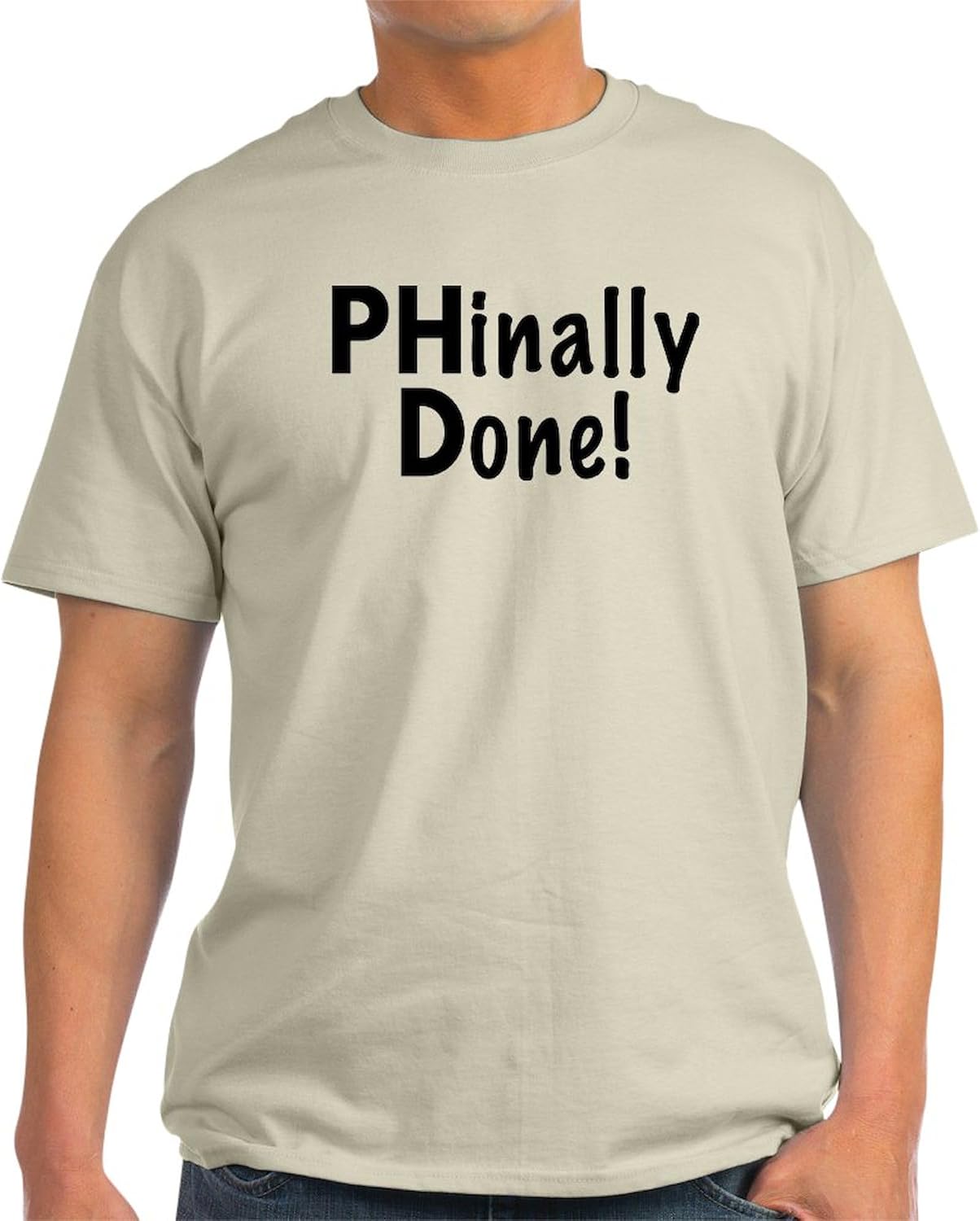 CafePress Phd Graduation Graduate University Academi T Shirt Men's 100% Cotton, Classic Graphic White T-Shirt