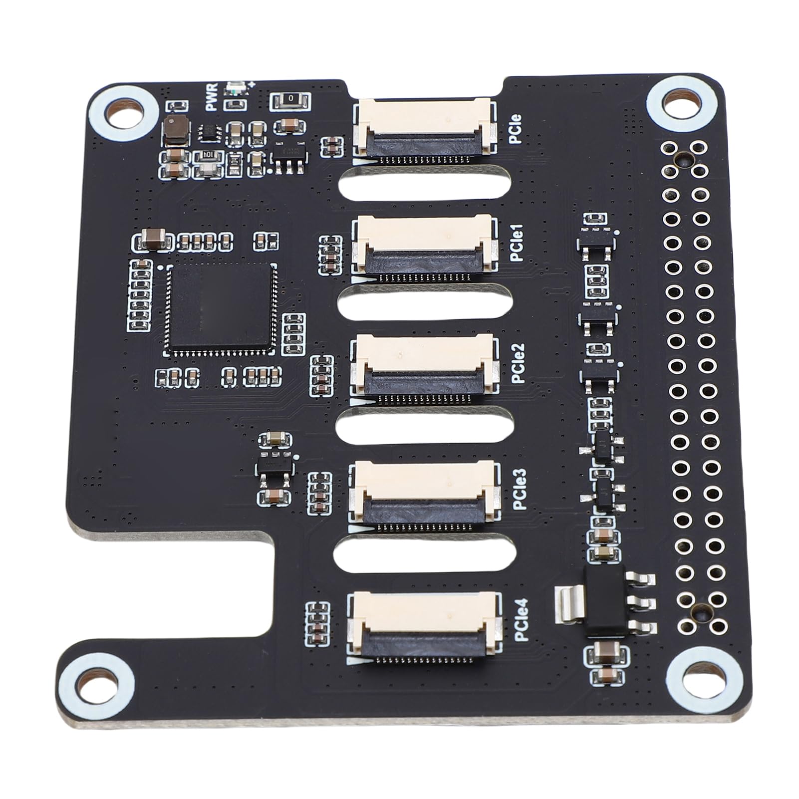 Jiawu Modulo di Espansione PCIe Gen2 con Adattatore FFC a 4 per RasPi 5, Consente lo Stacking HAT, Ca.Dimensioni 56,5x65 Mm, Perfette per gli Appassionati del Fai da Te