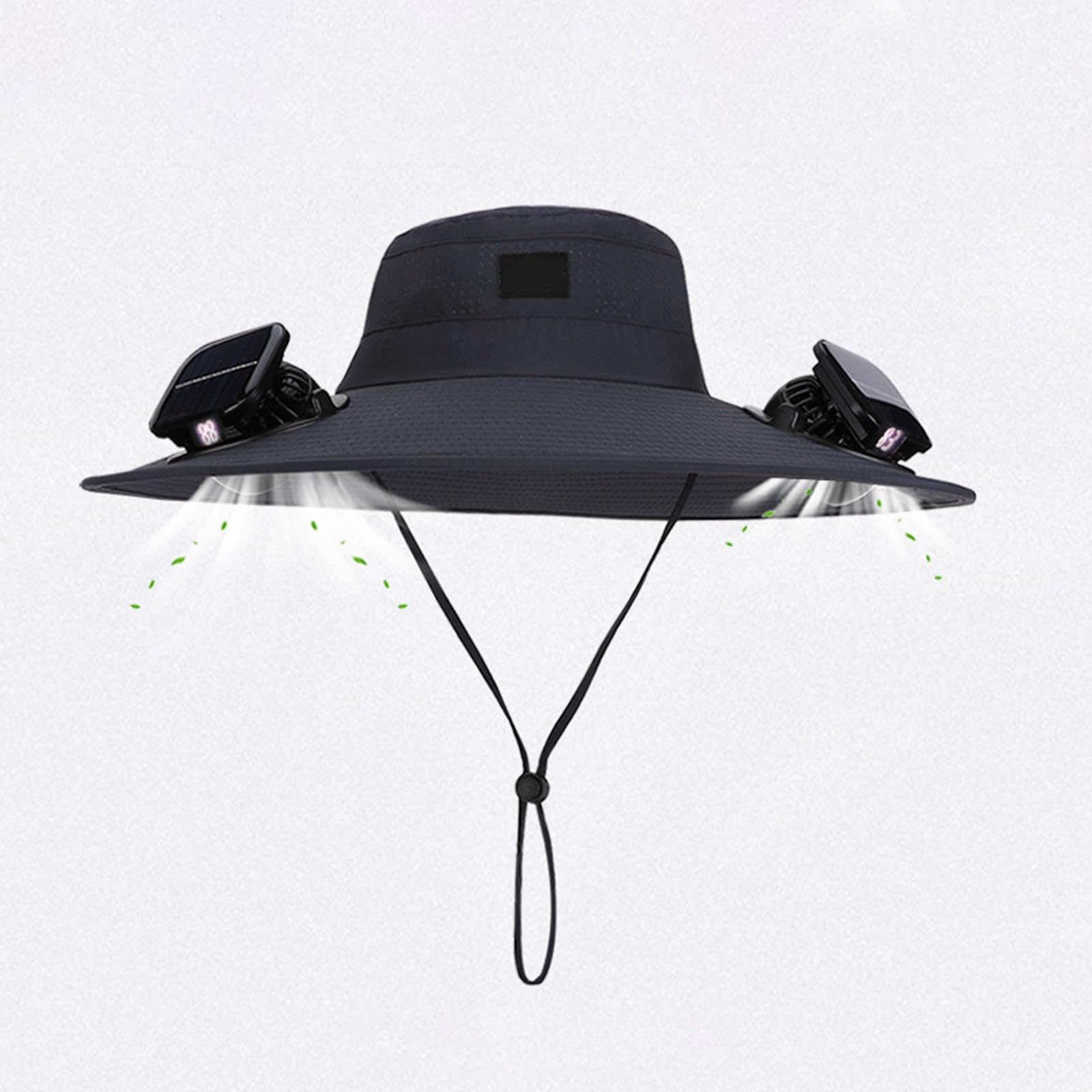 Cappello con Ventola a Energia Solare Largacappello Cappello per Unisex per Giardinaggio Alpinismo Pesca all'aperto Campeggio con Ricarica USB e Solari