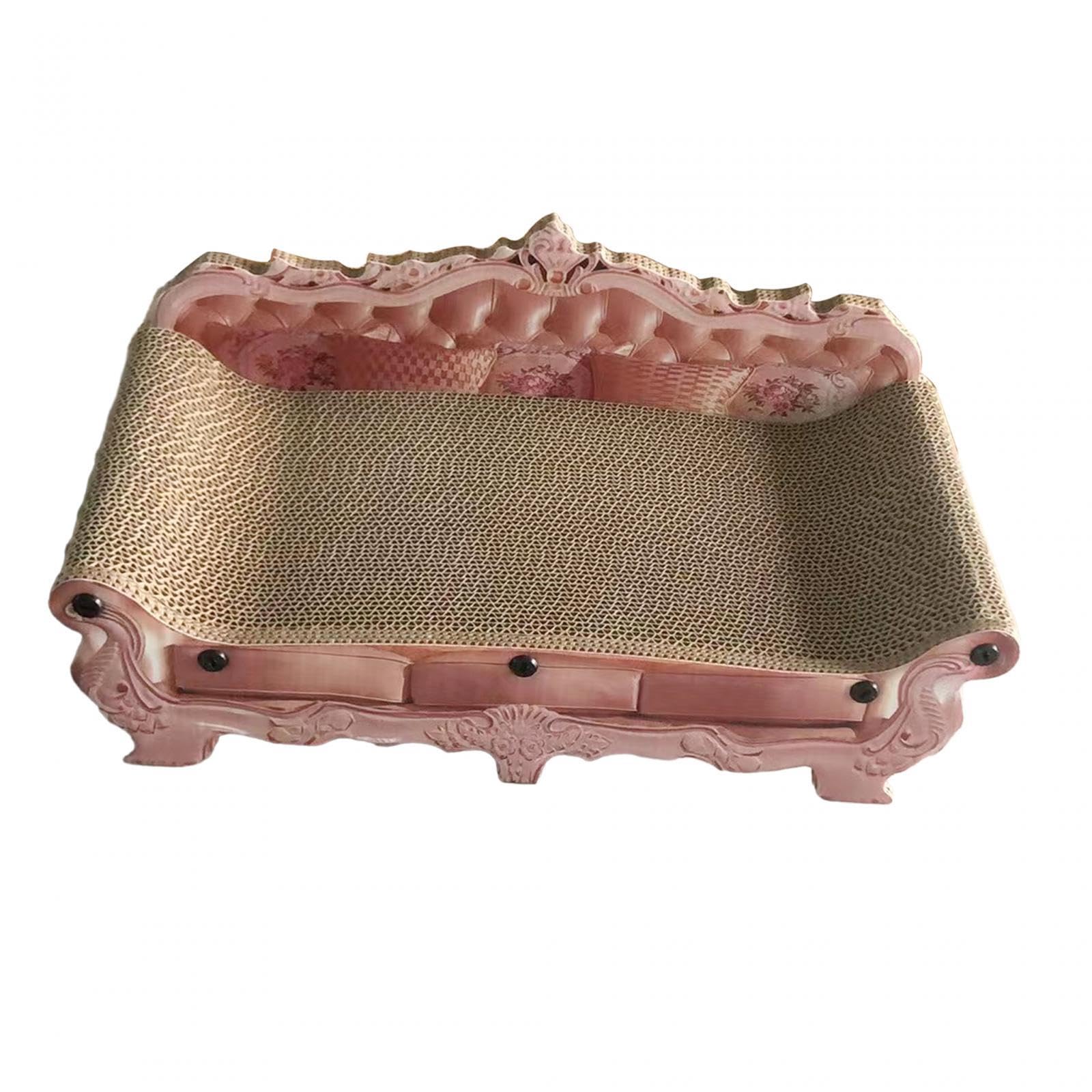 rockible Katzensofa Kratzpappe, Kratzbrett für Katzen aus Pappe, Kratzmöbel aus Wellpappe für Große Katzen, Katzenkratzbrett Sofa aus Pappe, Sofaförmig Katzenkratzlounge Bett für Hauskatzen, S