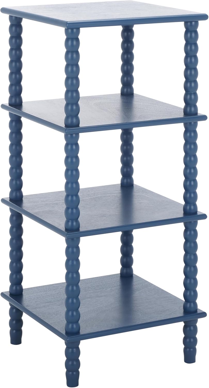 SAFAVIEH Home Collection Dilyn Blue 4-Tier Shelving Unit Etagere Bookshelf