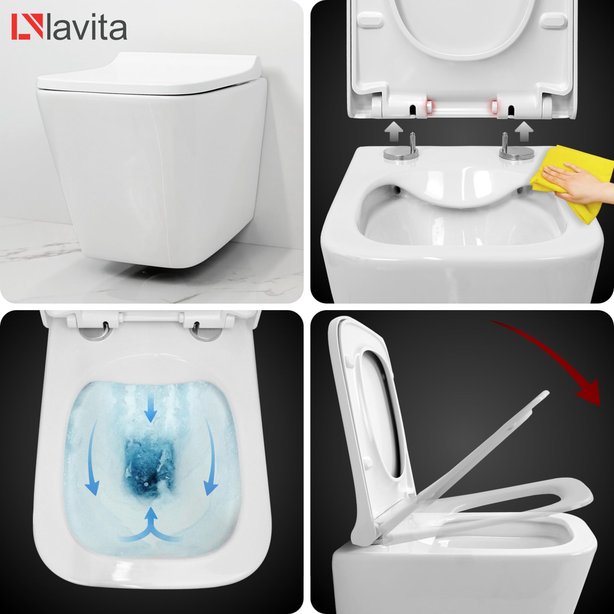 GEBERIT Duofix Basic Elemento de pared + Inodoro de descarga profunda Maio Blanco Sin reborde + Asiento de inodoro + blanco Juego completo Cisterna empotrada Inodoro Juego completo WC