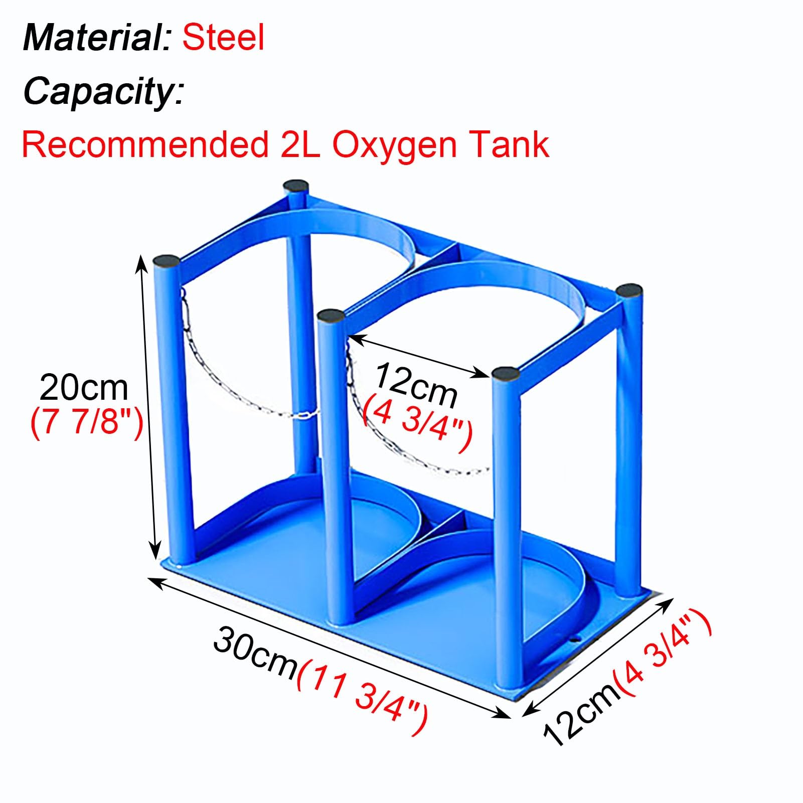 Soporte portátil de pie para bombonas de oxígeno: Carro de Acero, Apto para bombonas de Gas pequeñas, bombonas de propano y dióxido de Carbono, diseño Robusto Que Ahorra Espacio.