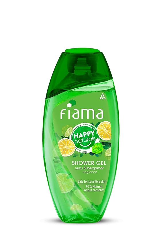 Buy Fiama Happy Naturals Body Wash Shower Gel, 250ml, Yuzu and Bergamot