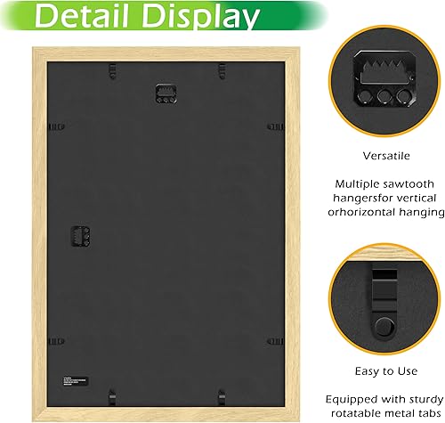 Vista 92 de FrameWorks Marco para póster de madera de 18 x 24 pulgadas, marcos clásicos de color negro mate con vidrio acrílico inastillable, fotos, pósters