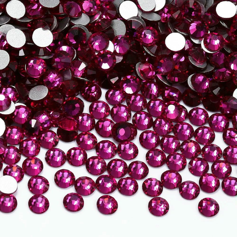 SS6-SS30 Serie Rossa Strass Non Hotfix Glitter Vetro Flatback C Strass Gemme Nail Art per Decorazione Artigianato di Indumenti-Champagne-SS20-1440 Pezzi