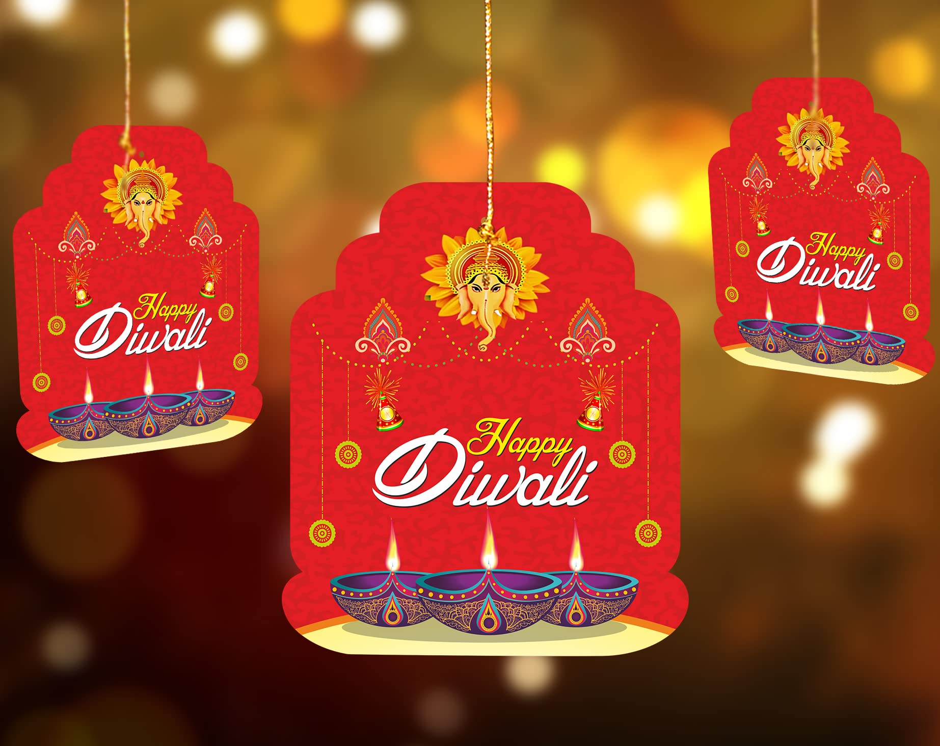 TOYXE Paper Hanging Printed Ganesha Crackers Diya for Diwali Decoration Set of 10 Pcs (B0BCVPRTL1) Amazon Price History, Amazon Price Tracker
