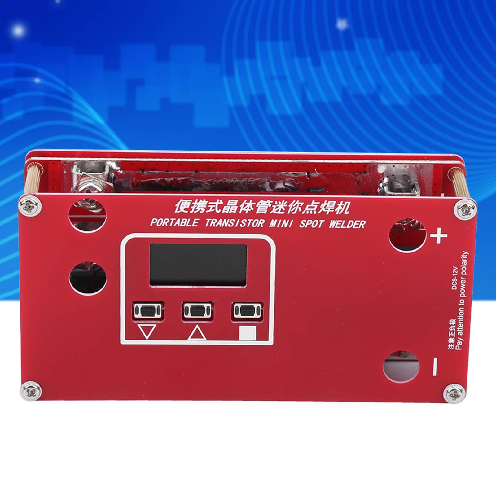 Mini Saldatrice a Punti Portatile con Display LCD, Batteria al Litio 12V, per Batterie e 2 Penne per Saldatura
