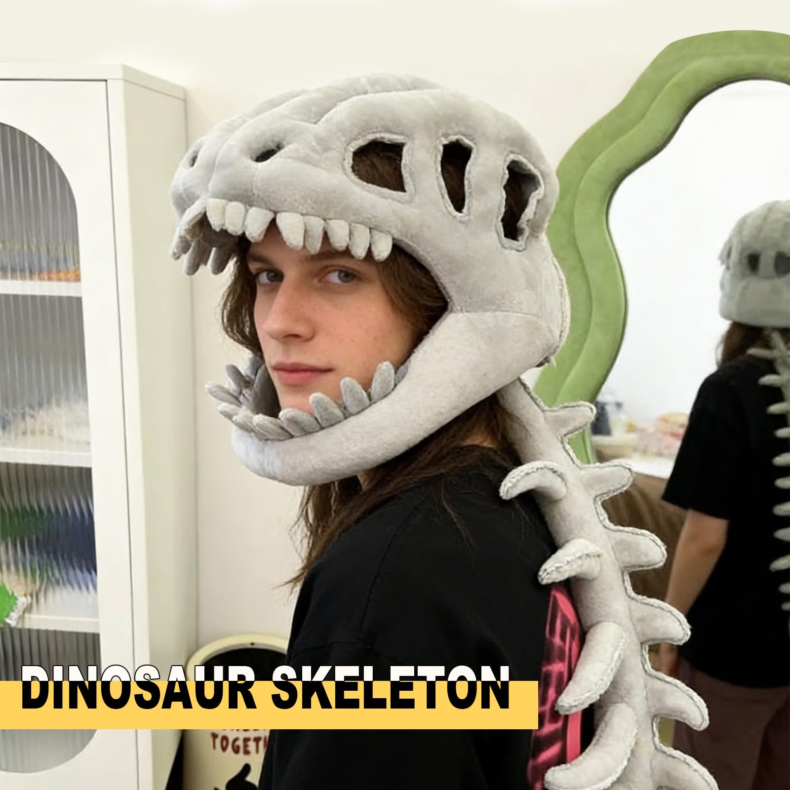 Kostium dinozaura, zestaw kostiumowy szkieletu dinozaura, pluszowy kostium smoka dla dorosłych i dzieci, realistyczna zabawka kostiumowa 3D