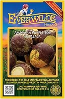 Everwilde Farms 500 American Purple Top Rutabaga Seeds - Non-GMO Gold Vault Jumbo Packet for Sweet Roots & Long Storage
