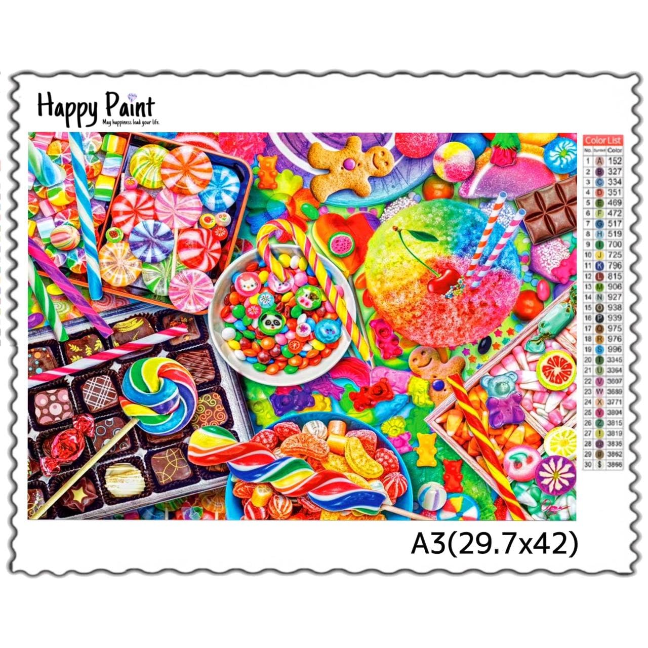 【フェアリーダストビーズ入り】ダイヤモンドアート A3 カラフル お洒落／7FD フェアリーダストビーズ入り】ダイヤモンドアート A3 カラフル