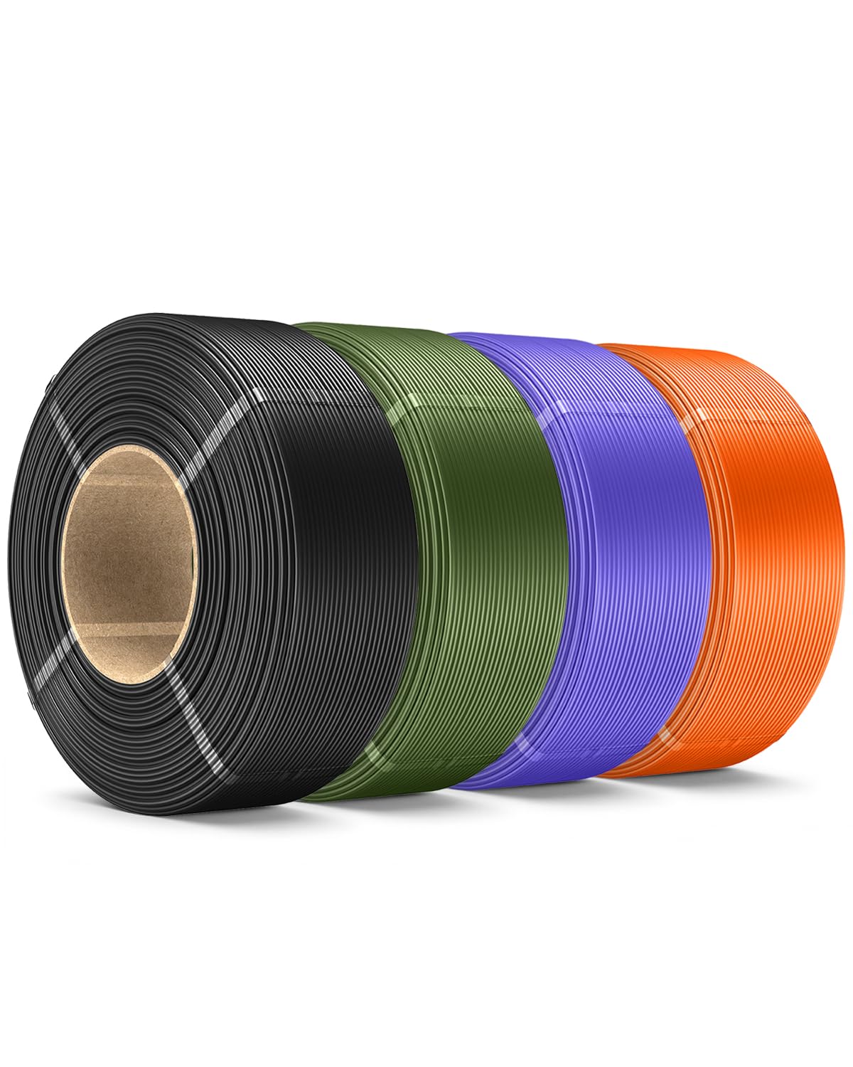 SUNLU PLA+ Filament Refill 1.75mm 4KG, 3D Printer Filament PLA Refill, No-Spool PLA Plus Filament for Reusable Spools Compatible with Bambu Lab, Black/Sunny Orange/Lavender Purple/Olive 1KG/Roll-image-8