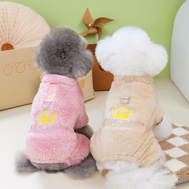 Foto 5 de 7 de Izefia Ropa de Suéter para Perros Sudadera de Lana para Invierno Cálida 4 Piernas Mono Pijamas Suéter…
