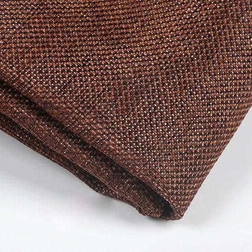 Flushbay Speaker Grill Cloth Linen Single Layer Speaker Fabric Protective Dustproof Mesh Cloth Stereo Fabric Replacement for Home Stage Speakers, Media Cabinet, KTV Box (Coffee, 100 * 146cm)