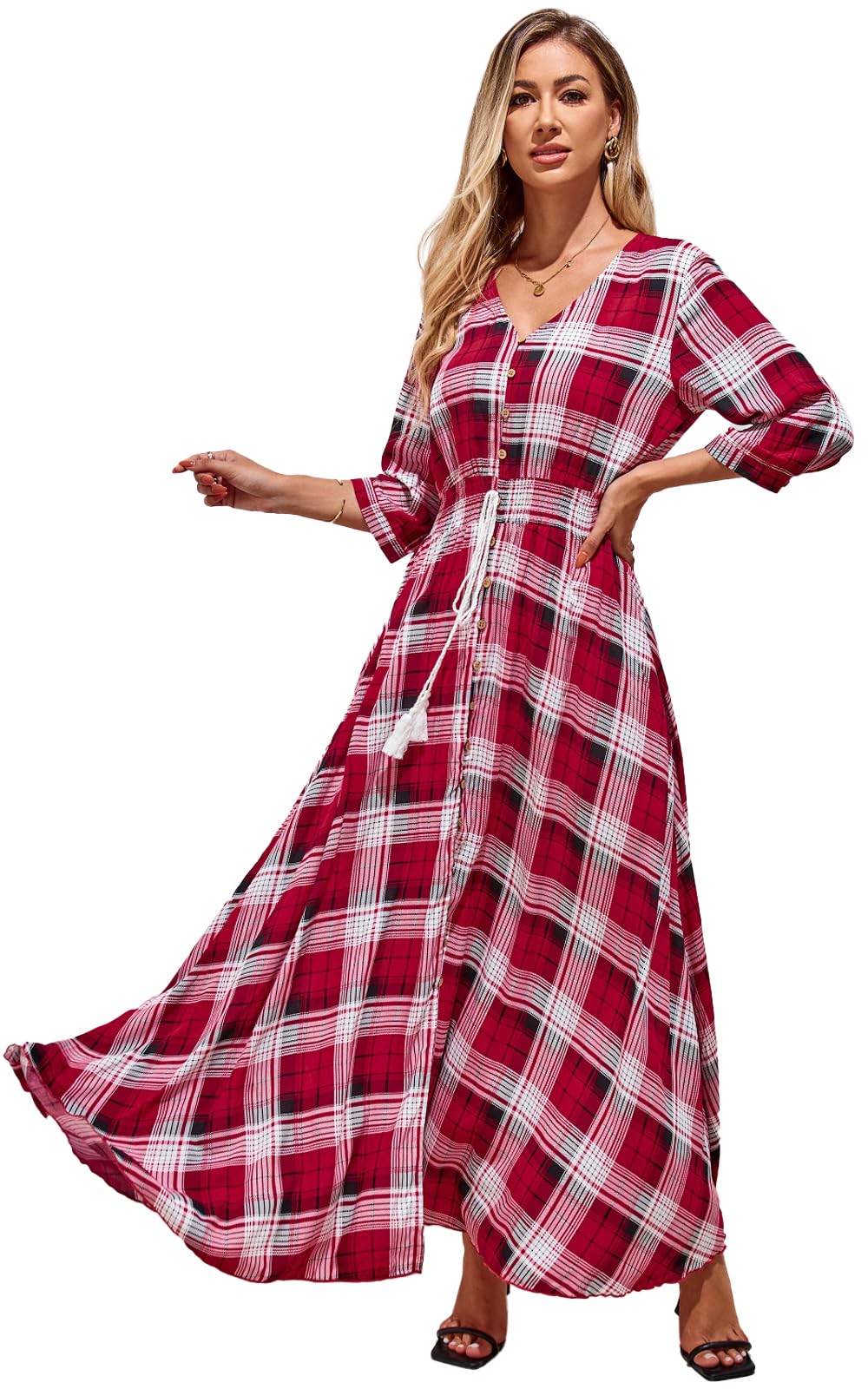 Casual Summer Dresses for Women 2026 Maxi Dress Flowy Bohemian Beach Party