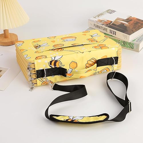 Miniatura 6 de Lbxgap Estuche organizador portátil de 480 ranuras individuales con patrón de impresión para bolígrafos o marcadores de acuarela, estuche