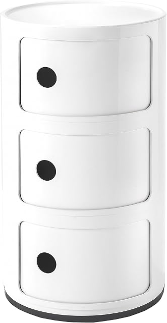 Kartell Componibili Round Storage Unit, 3 Drawer - White
