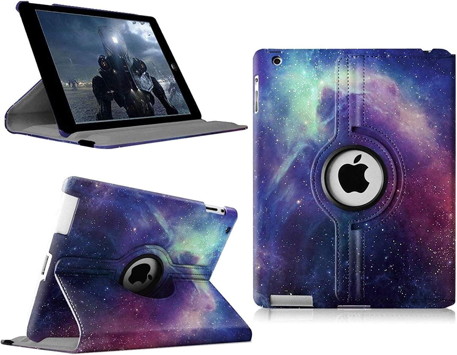 iPad 2/3/4 Case - 360 Degree Rotating Stand Smart Case