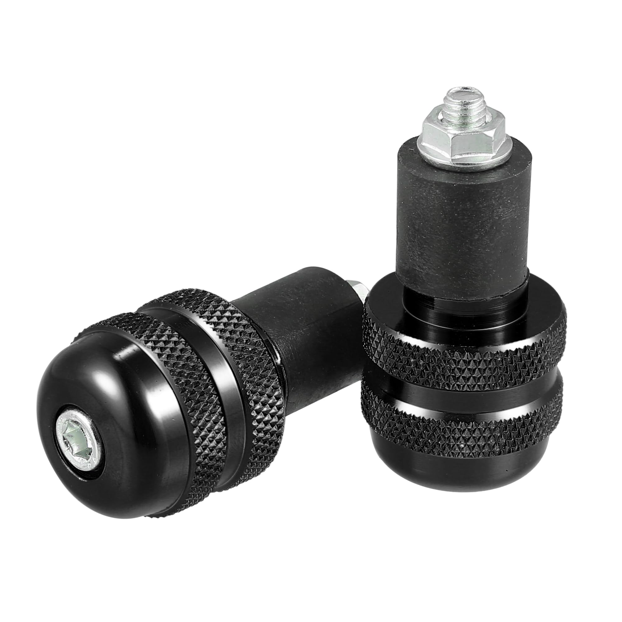 Bouchons De Guidon Moto Aluminium 7/8" 18mm - Noir