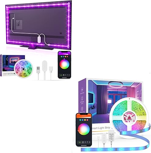 OHMAXX Retroiluminación LED de Smart TV y lámpara de noche inteligente