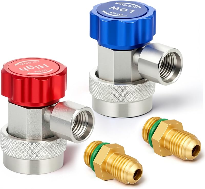 Kit de Adaptadores R134a Tallew com Engates Rápidos para Alta e Baixa Pressão – 2 peças