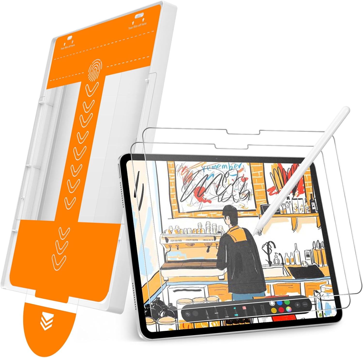 SPARIN 2 Pack Paper Glass Screen Protector for iPad Pro 11 Inch [6/5th Generation M5/M4] 2025/2024, Tempered Glass with Easy Alignment Tool, Matte Anti-Glare, Write Like on Paper, Apple Pencil Support - Image 9