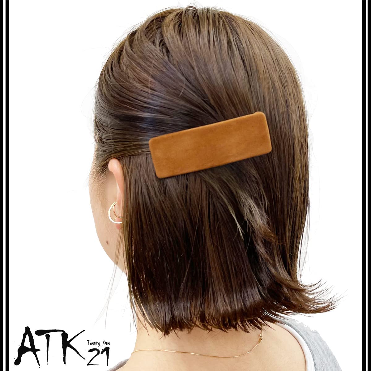 Amazon.co.jp: ［ATK21］スクエア ベロア素材 マットカラー パッチン  