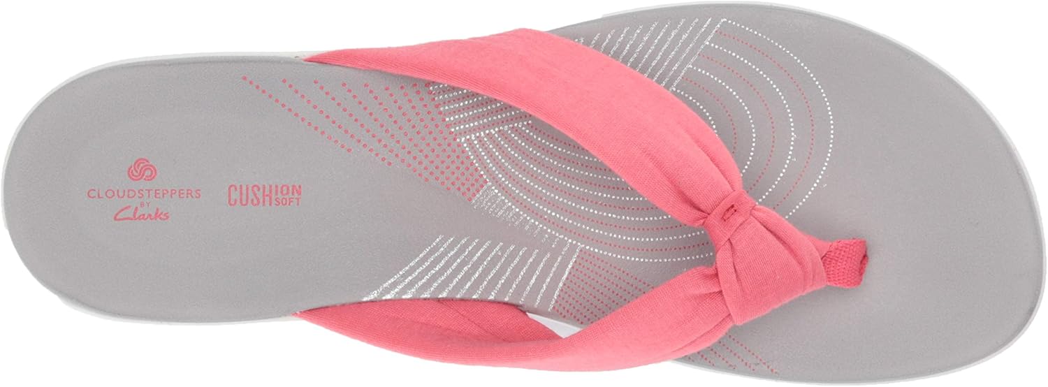 Clarks Women's Arla Glison Flip-Flop, Berry Pink Solid Textile, 50 M US