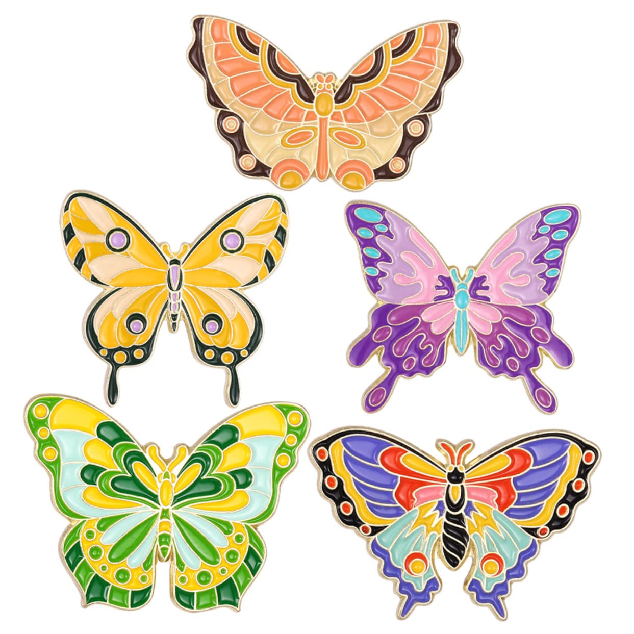 25stücke Teiliges Set Bunter Tierbroschen Kreative Emaille-anstecker Für Kleidung Taschen Und Hüte Niedliche Schmetterlings Frosch Und Insektenmotive Perfektes Für Freunde Und