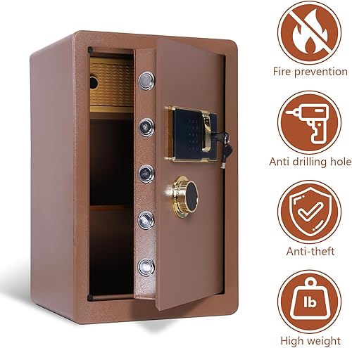 Miniatura 5 de Safes for Home Use Fire And Water Proof 60cm Home Electronic Safe Smart Alert and Mute Mode Anti-Theft Safety Box for Documents Jewelry Valuables