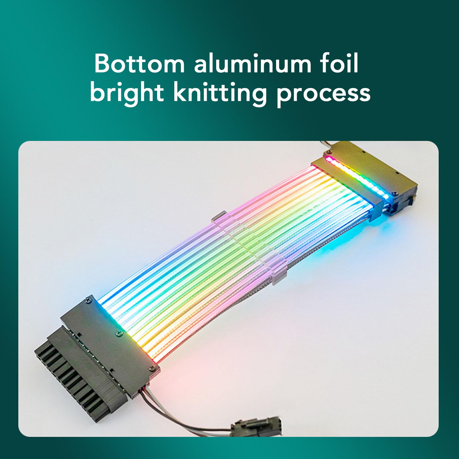 Garsent ARGB Power Extension Kabel, 24 Pin Bunte Beleuchtung Synchron ärmel Kabel für Computer Gehäuse, 41 Stück Kupferdraht, aus Gezeichnete Leitfähig Keit, Plug and Play