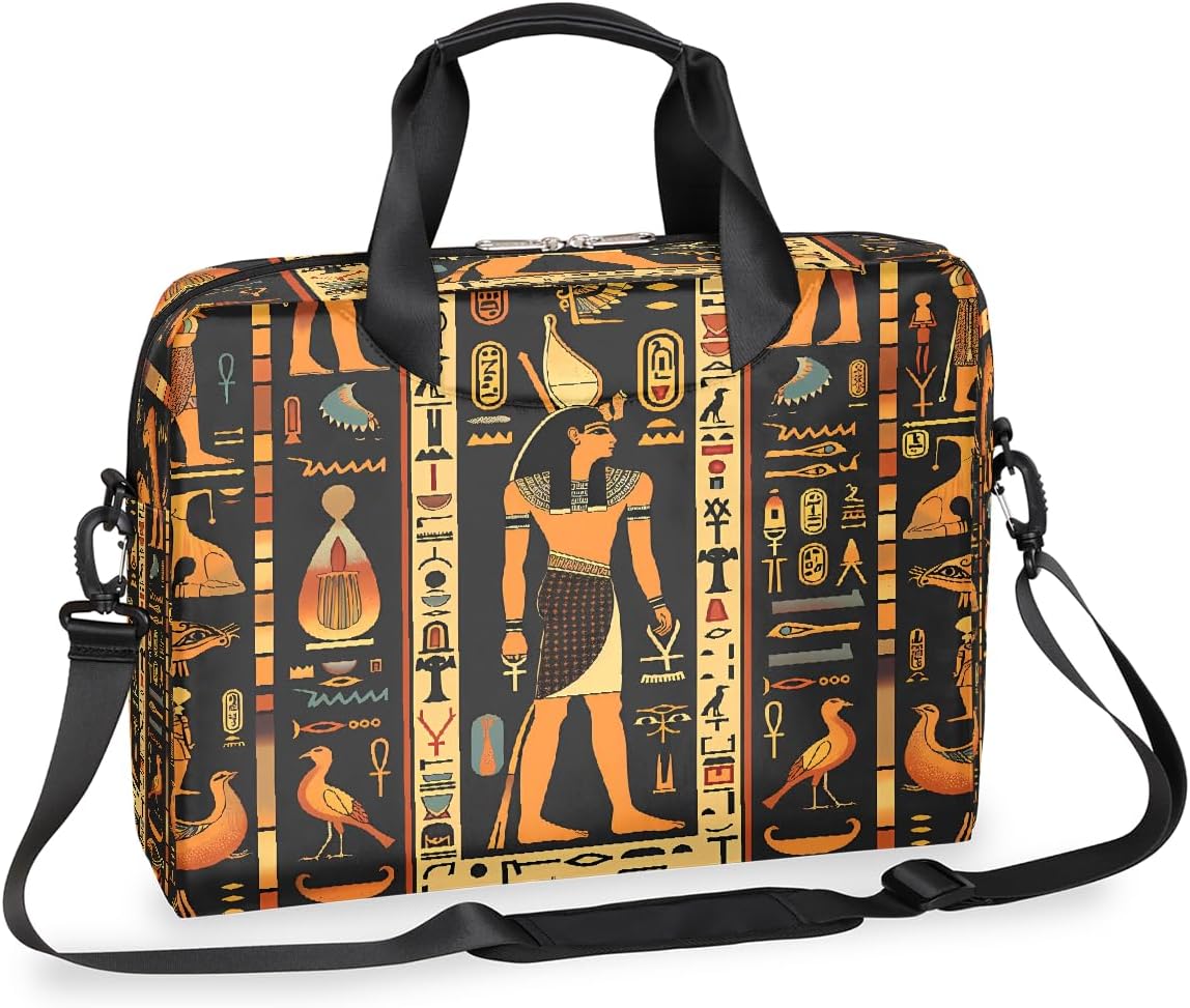 Laptop Bag Egyptian Egypt Hieroglyphs Laptop Case Sleeve Messenger Bags with Shoulder Strap Briefcase for Laptop 13 14 14.5 15.6 16 in