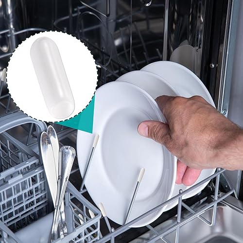 Vista 20 de OIIKI 200 tapas universales para estante para lavavajillas, vinilo flexible extra largo de 1 pulgada, puntas redondas antideslizantes, transparentes