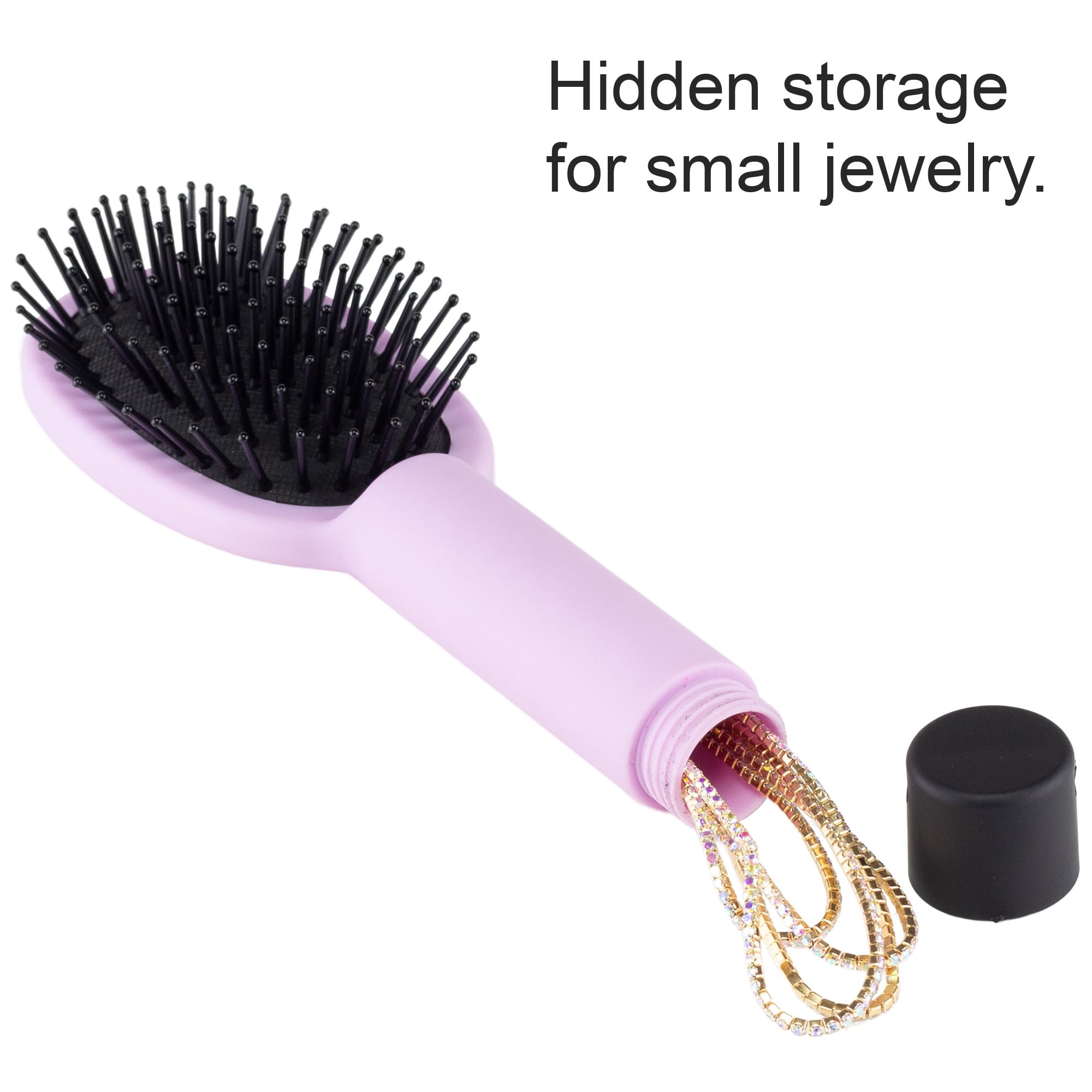Evergreen Labs Hair Brush with Secret Compartment - Money Hiding, Key Hide, Travel Hair Brush - Discreet Money Box for Valuables - Can Safe - Hidden Safe - Beach Safe - Pink - Image 3
