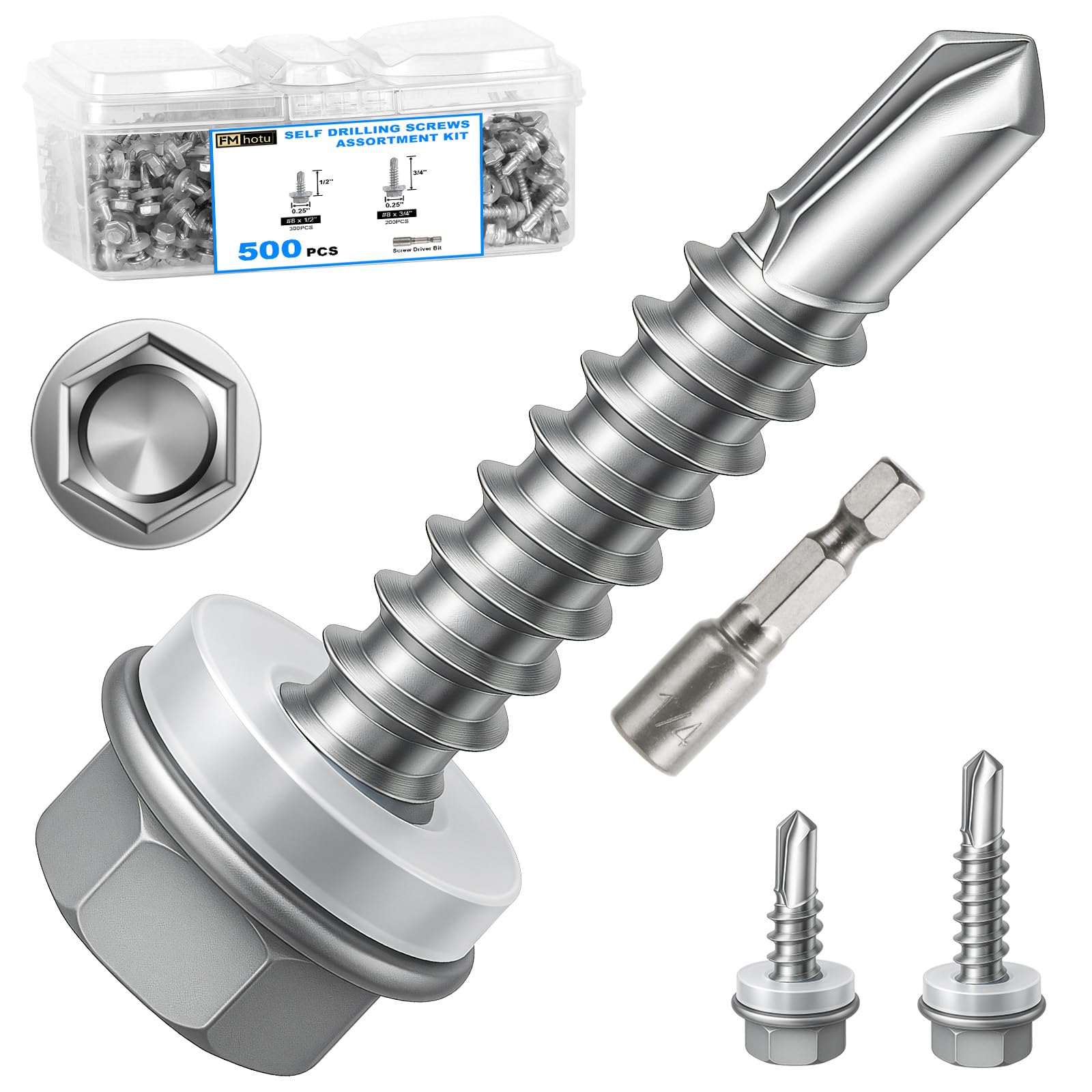 300 Self Tapping Screws #8x1/2 - Rust Resistant -13