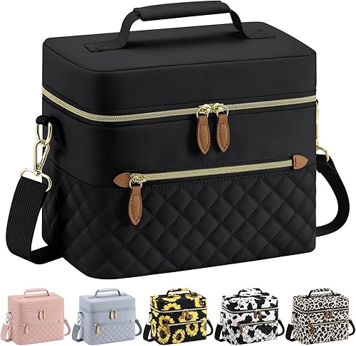 Miniatura 1 de Lonchera aislada para mujer, reutilizable, a prueba de fugas, hielera para el trabajo, elegante bolsa de almuerzo acolchada para adultos, picnic,