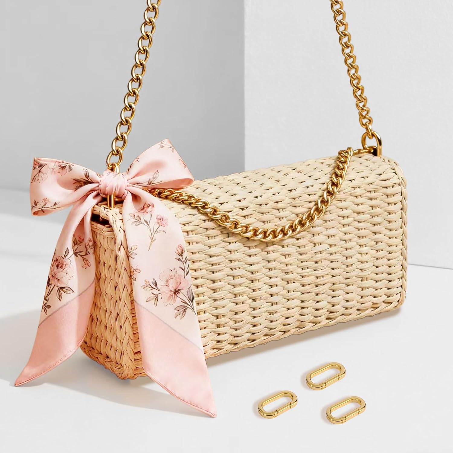 18K Gold Filled Jewelry Clasps Oval Spring Clip Carabiner Necklace Bracelet Shortener Connector for DIY Crafts (22mm-12 pcs) - Image 6