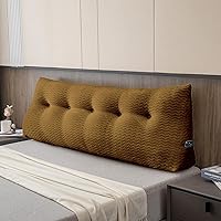 Vista 15 de Cabecera triangular grande, respaldo de cuña y soporte de posicionamiento, almohadas de lectura, almohadas de cuña para cama de día con funda