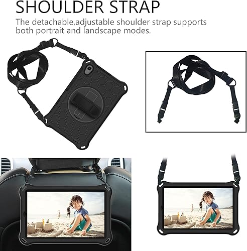 Miniatura 3 de NB Foam Case for Honor Tablet X7, Shockproof Case with Shoulder StrapHand Strap and 360 Degree Rotating Handle with Foldable Kickstand for Honor