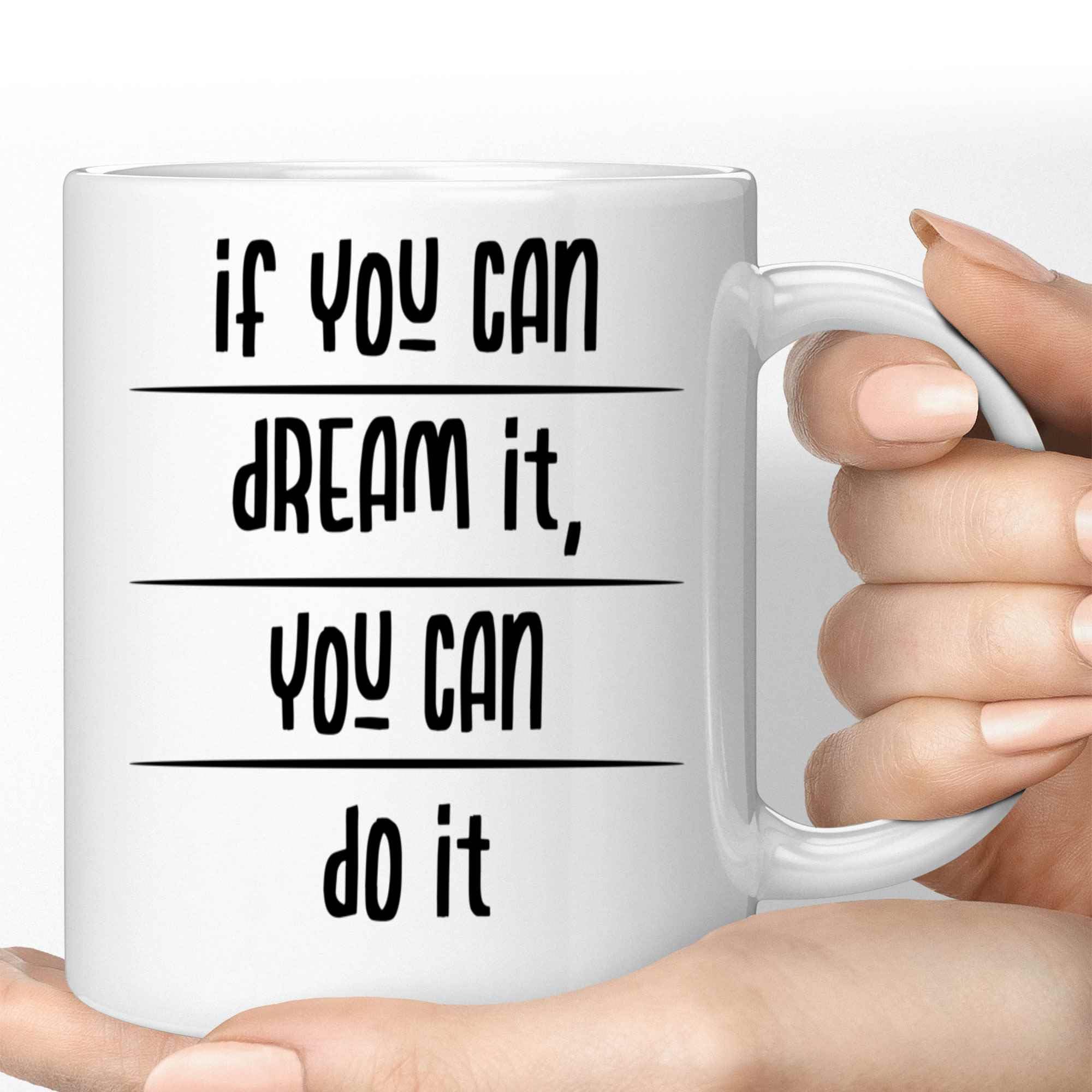 Inspirational Gift Memory Foam Mattress Topper - Ultimate Comfort for Adults - Grey Included 11 Oz White Ceramic Coffee Mug