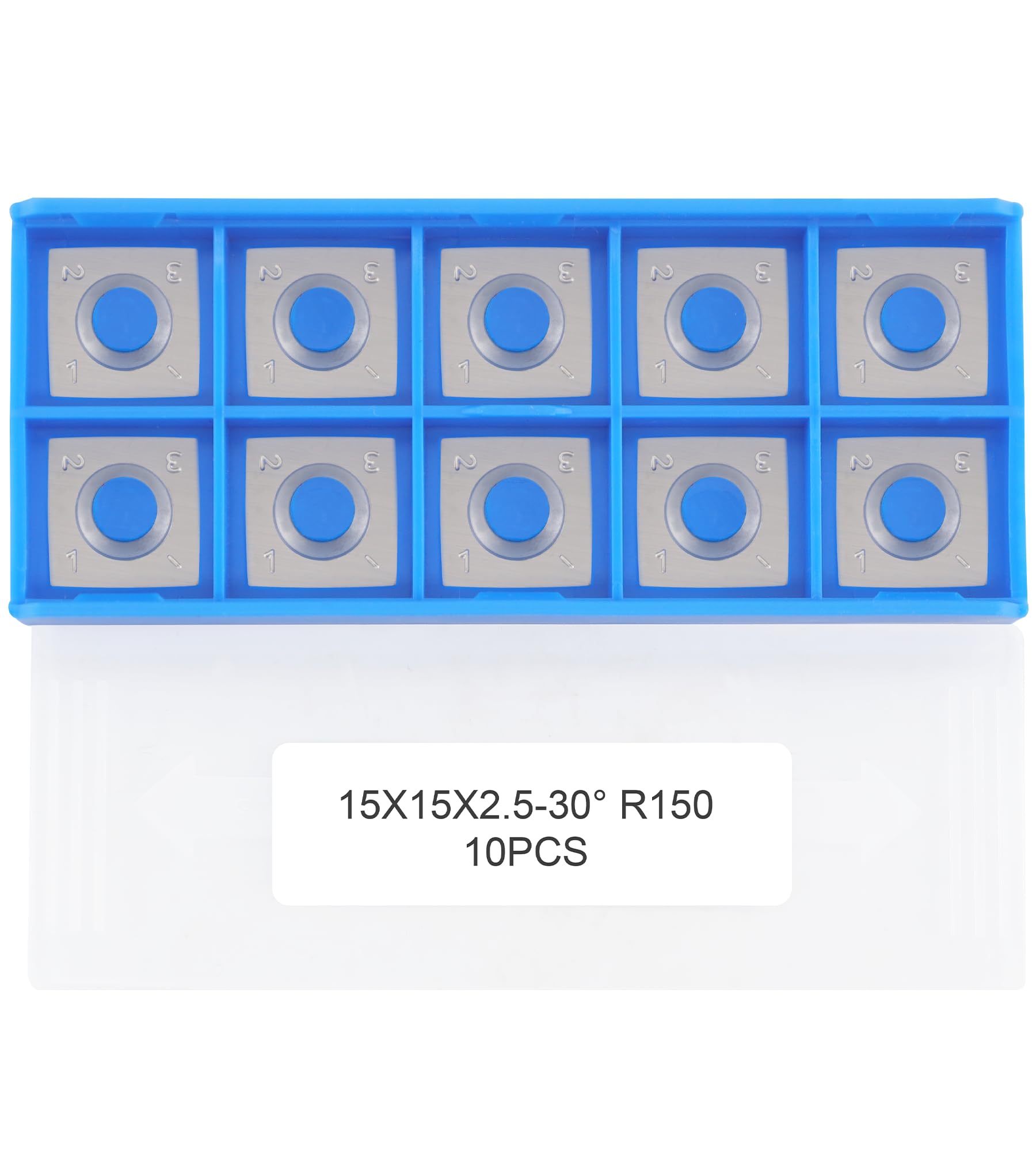 Plaquettes carrées en carbure 15 x 15 x 2,5 mm 10 pièces pour raboteuse hélicoïdale